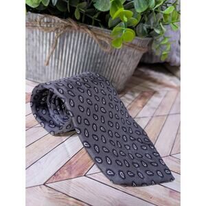 Shanghai Tie Factory Dot Teardrop Gray Blue Vintage 100% Silk Men's Necktie